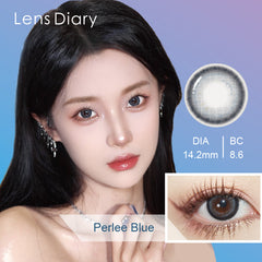 Lens Diary Perlee Blue 矽水凝膠月拋美瞳隱形眼鏡(2片)