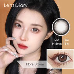 Lens Diary Flora Brown 矽水凝膠月拋美瞳隱形眼鏡(2片)
