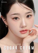 Lensrang Suger Cream Ash Black 灰黑色月拋美瞳(2片)