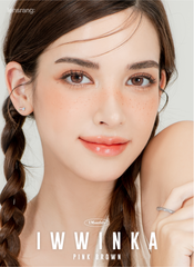 Lensrang Iwwinka Pink Brown 月拋彩色隱形眼鏡（2片）