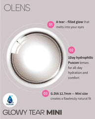 OLENS Glowy Tear Mini 1-Day Gray（日拋/10片）