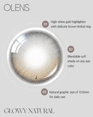 OLENS Glowy Natural Mocha Brown（散光月拋/2片）
