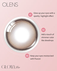 OLENS 1-Month Glowy Tear Brown（月拋/2片）