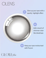 OLENS 1-Month Glowy Tear Gray（月拋/2片）