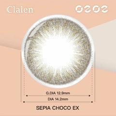 Clalen O2O2 Color 1-Day Toric Sepia Choco EX 日拋散光彩色隱形眼鏡（30片裝）
