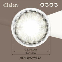 Clalen O2O2 Color 1-Day Toric Ash Brown EX 日拋散光彩色隱形眼鏡（30片裝）