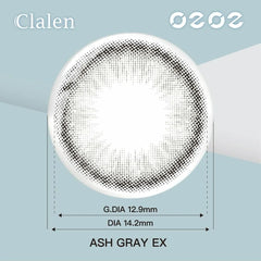Clalen O2O2 Color 1-Day Ash Gray EX 日拋彩色隱形眼鏡（30片裝）